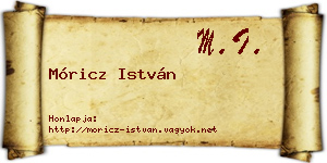 Móricz István névjegykártya
