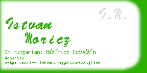 istvan moricz business card